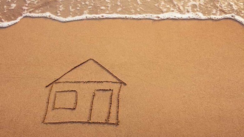 Пляж, песок, рисунок