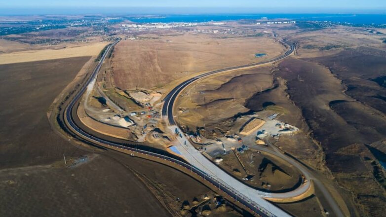 Крым, строительство автодороги 