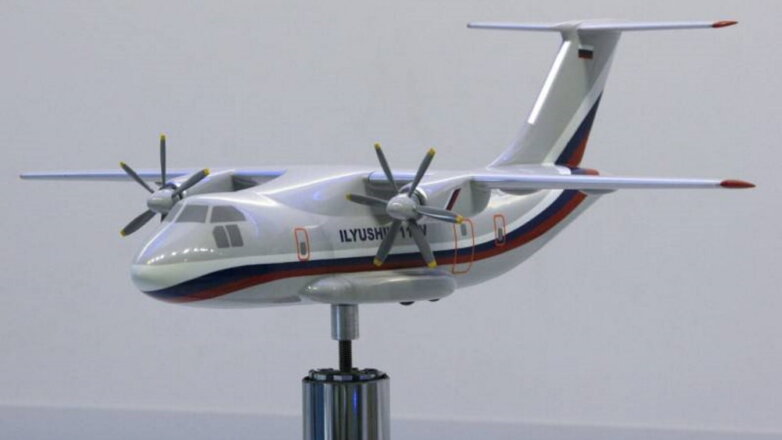 Макет легкого военно-транспортного самолета Ил-112В