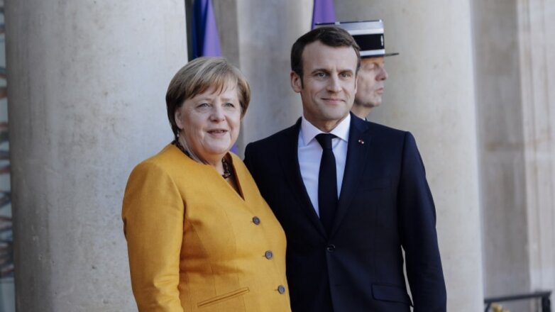 Канцлер ФРГ Ангела Меркель и президент Франции Эмманюэль Макрон