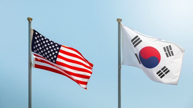 США, Южная Корея, флаги