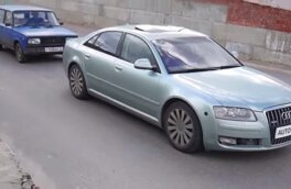 На видео показали, как вазовская «четверка» может «уделать» Audi A8