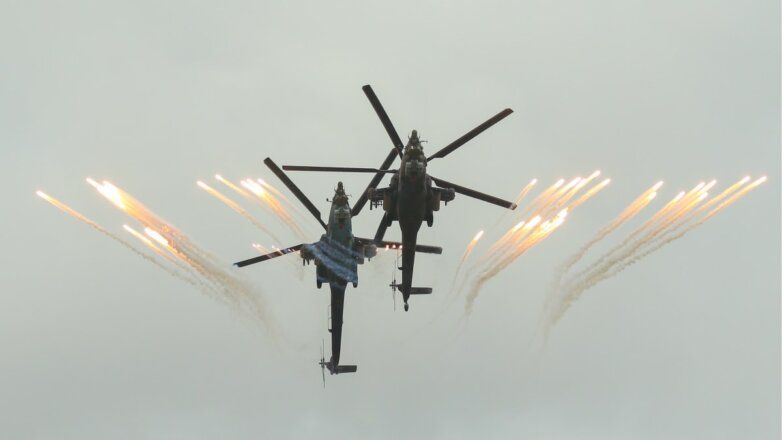Группа ударных вертолетов Ми-28Н 