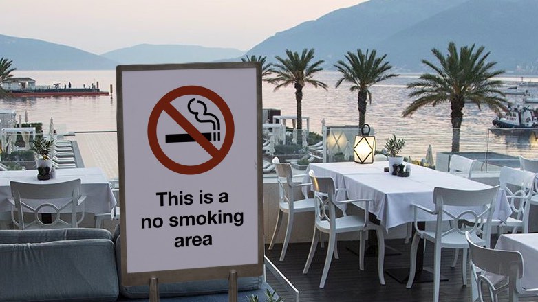 В Черногории запретили курить в ресторанах и кафе