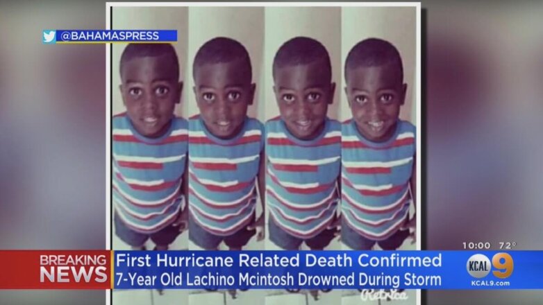 Маленький мальчик погиб из-за урагана «Дориан»