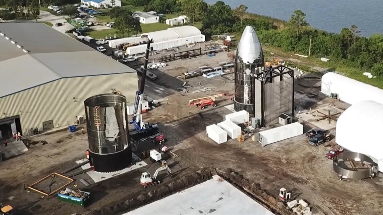 В сети появилось видео строительства корабля Starship SpaceX