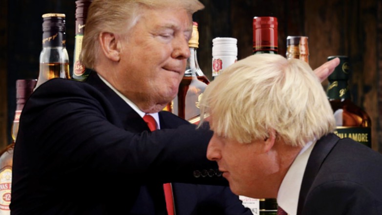 Британский премьер попросил Трампа отменить пошлины на виски