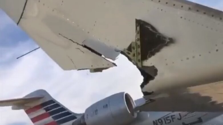 Последствия столкновения бензовоза с двумя самолетами сняли на видео