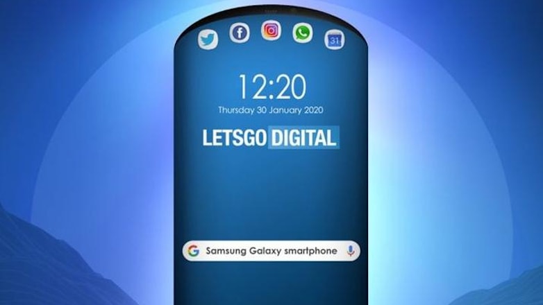 Samsung запатентовала новый смартфон необычной формы