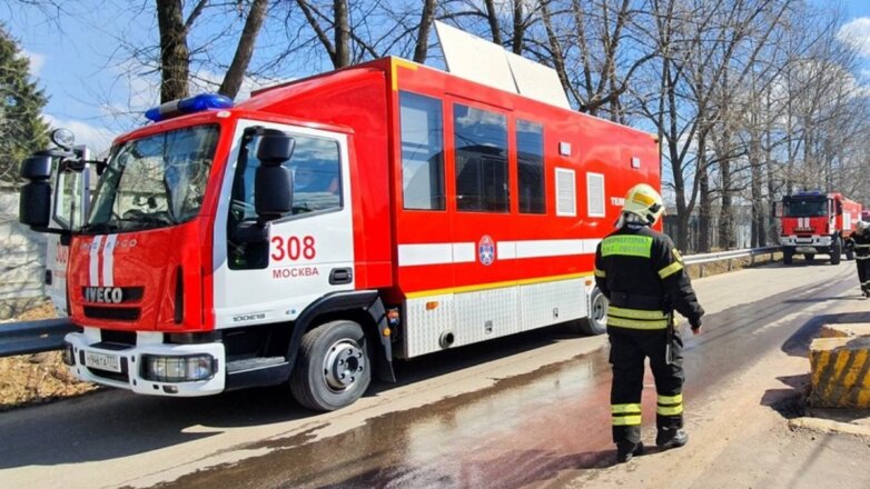 Пожар произошел центре для больных COVID-19 в Москве