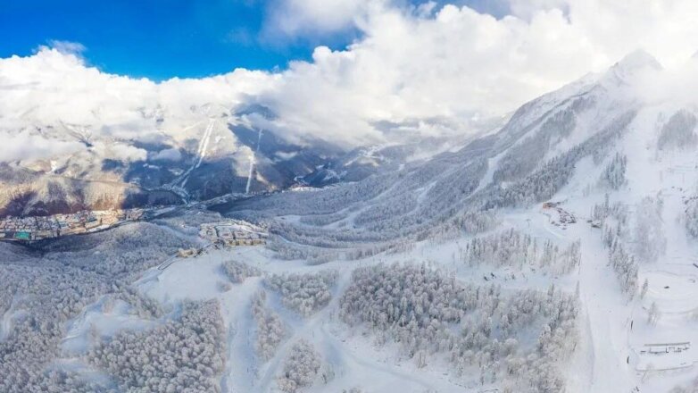 В горах на Красной Поляне выпало 13 см снега