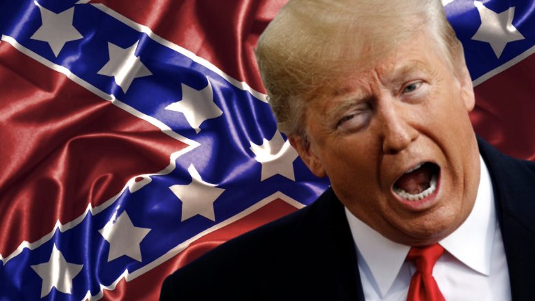 СМИ сообщили о гневе Трампа из-за запрета флага конфедератов