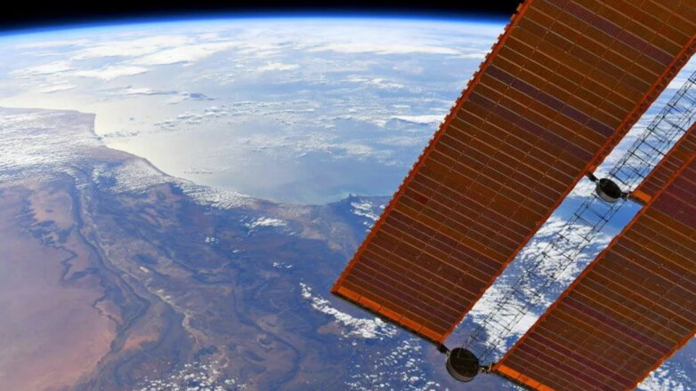 Вид на Землю с МКС Земля