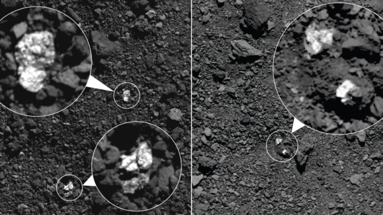 Кусочки другого астероида на поверхности Бенну
