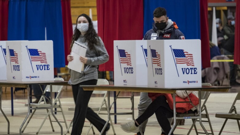 США голосование выборы избирательный участок один