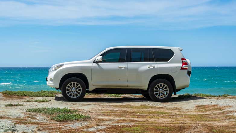 Toyota Land Cruiser склон море Тойота