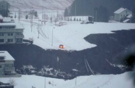 Жилые дома провалились под землю из-за мощного оползня в Норвегии: видео