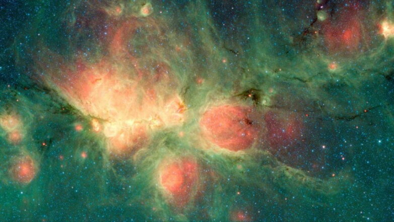 Инфракрасное изображение туманности Кошачья лапа телескоп НАСА Spitzer