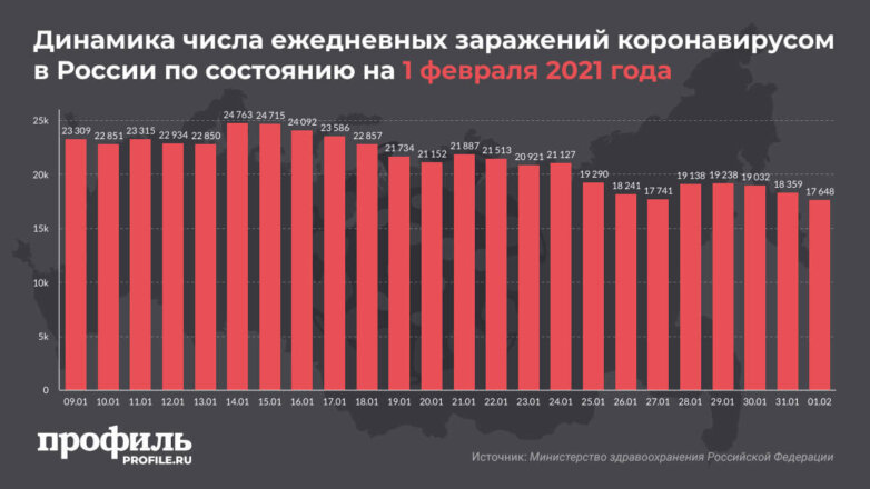 В России выявили минимум новых случаев COVID-19 с 28 октября