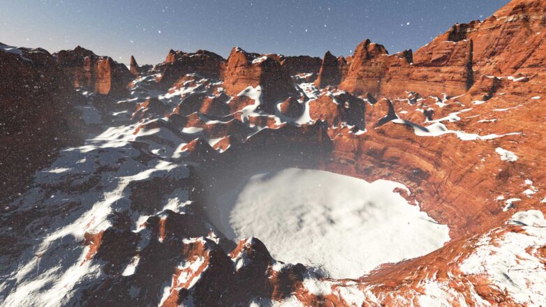 На Марсе нашли большие запасы водяного льда