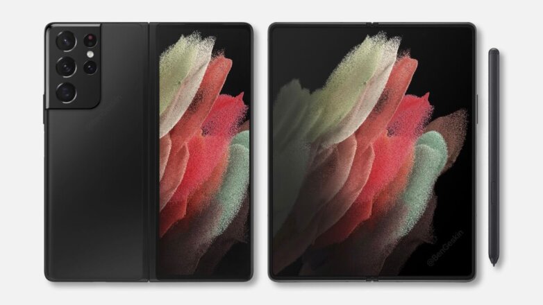 Раскрыт внешний вид нового смартфона Samsung Galaxy Z Fold 3 с гибким экраном