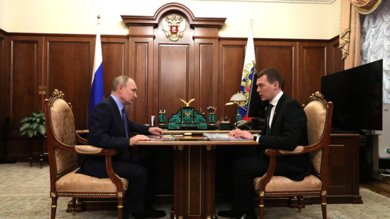 Дегтярев сообщил Путину о работе хабаровского правительства за полгода