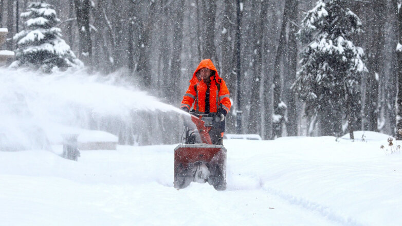 снегопад снег уборка коммунальные службы парк москва