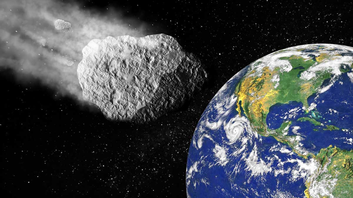 К земле летит астероид