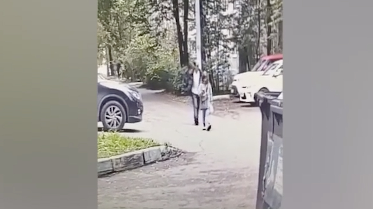 Момент нападения в Подмосковье мужчины на девочку попал на видео