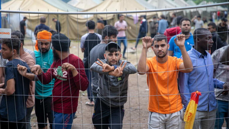 Нелегальные мигранты в лагере Литвы