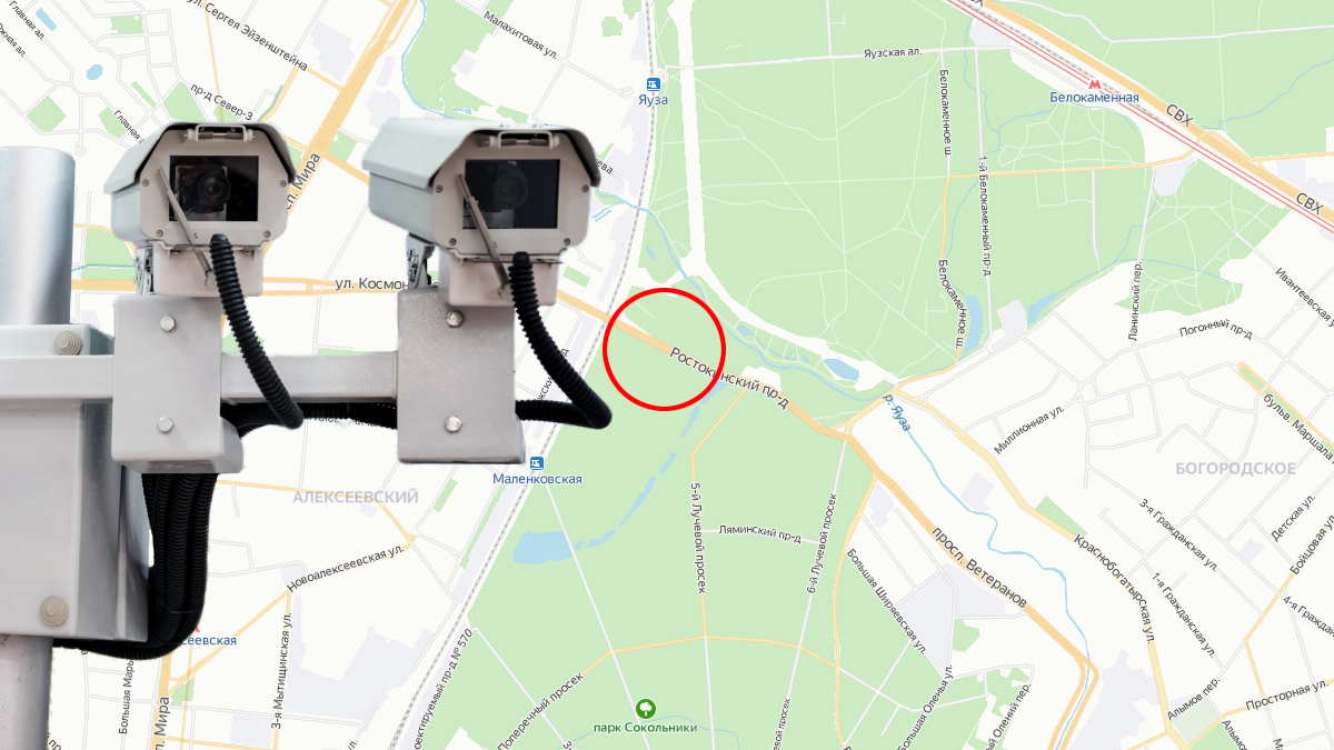 Раскрыт адрес единственной в Москве камеры, позволяющей оштрафовать за выключенные фары