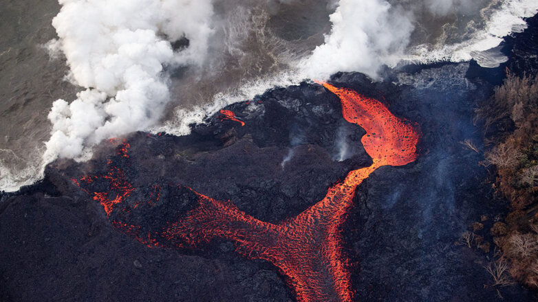 Извержение лавы на Килауэа Гавайи