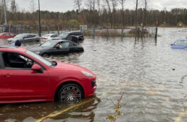 В Курортном районе Санкт-Петербурга из-за наводнения затопило около 100 автомобилей