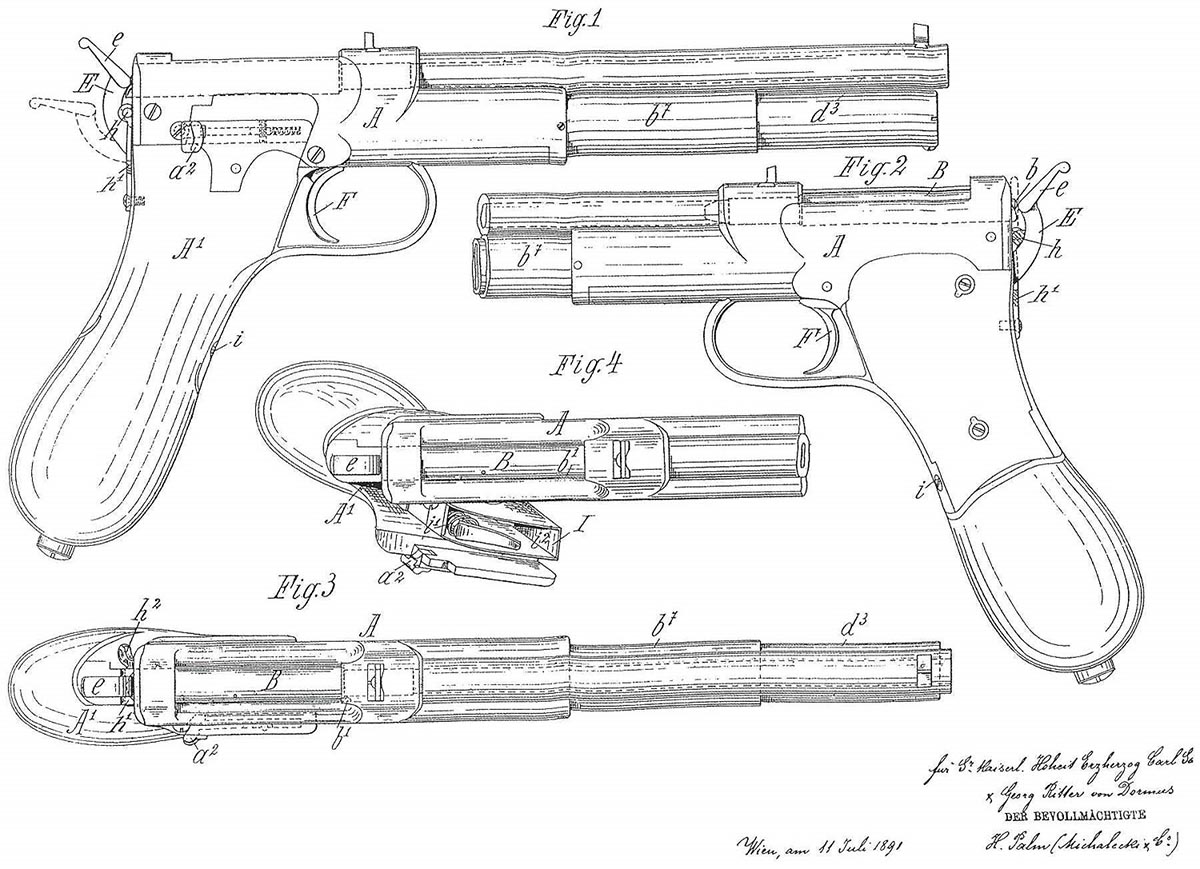Схема пистолета Сальватора-Дормуса 