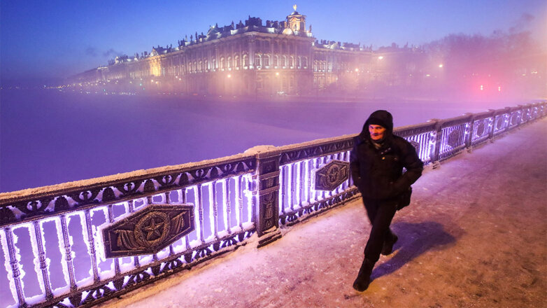 Морозная погода в Санкт-Петербурге