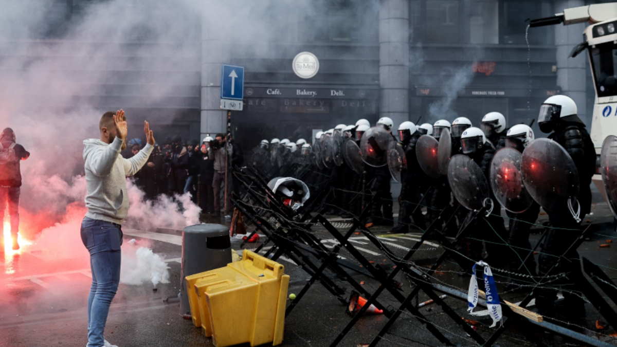 Протесты в Бельгии