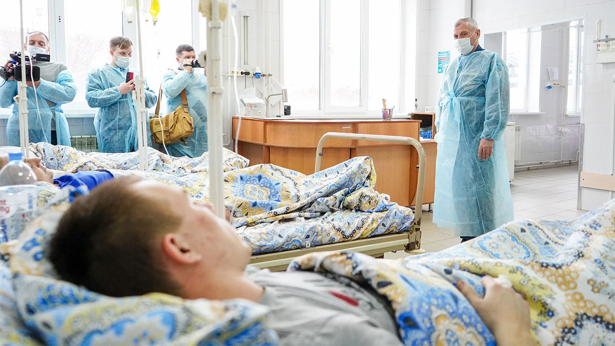 Пострадавшие на шахте "Листвяжная" в городской больнице № 3, Кемерово