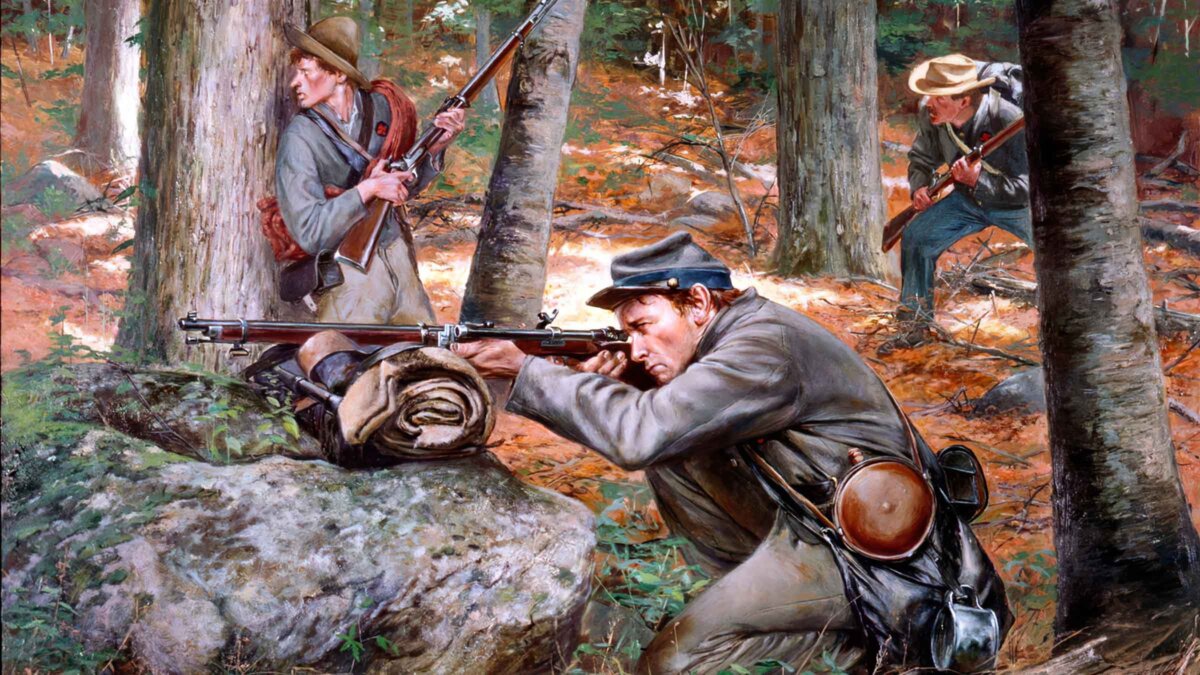 Снайпер Конфедерации с винтовкой Уитворта