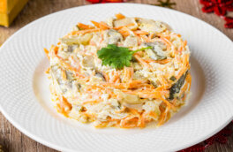 Праздничная кухня: салат с корейской морковью и фасолью