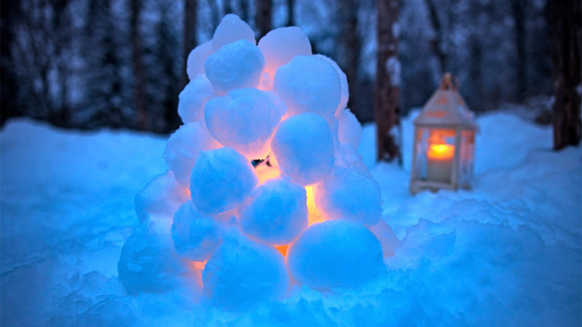 Шведские снежные фонарики