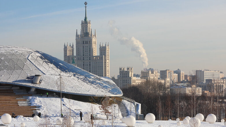 1006405 Москва зима снег солнце давление