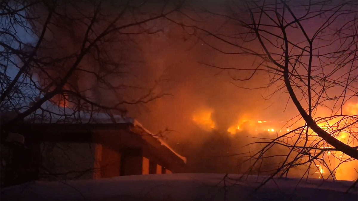 Пожар произошел в частном доме престарелых в Пушкино