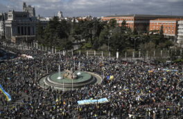В столице Испании прошла антивоенная демонстрация