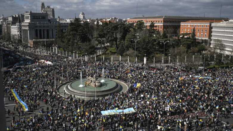 В столице Испании прошла антивоенная демонстрация