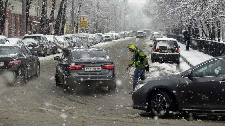 Мокрый снег в Москве