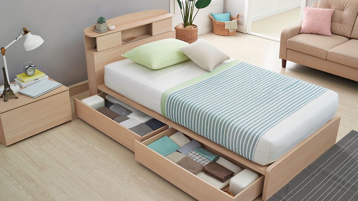 Двуспальная кровать с выдвижной кроватью