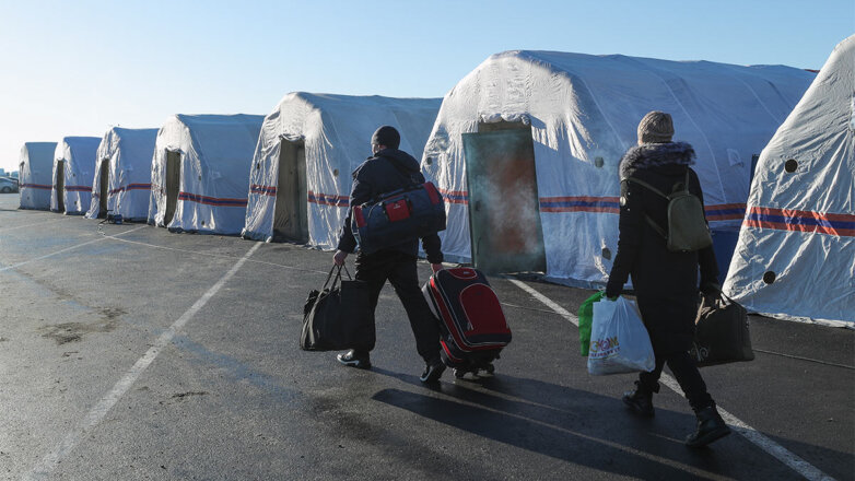 Прибытие эвакуированных граждан ДНР в Ростовскую область