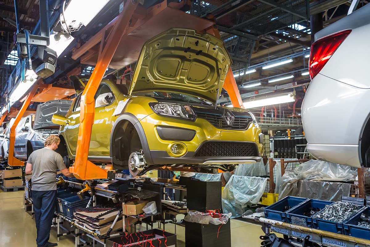 Линия сборки Renault на Автомобильном заводе АВТОВАЗ