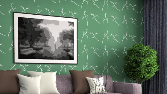 Успокаивающие и утонченные: 5 модных принтов для обоев в спальню