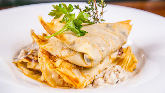 Антикризисная кухня: картофельные блины с грибами